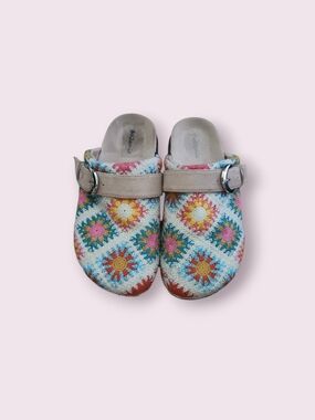 Colorful Crochet Pattern Slip On Clogs